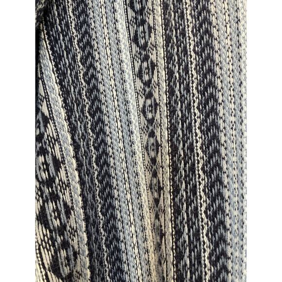 Liz Claiborne Fair Isle open front cardigan Navy  blue XL - Picture 11 of 12